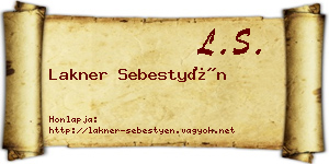 Lakner Sebestyén névjegykártya